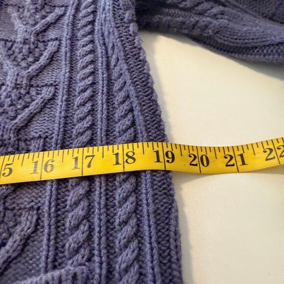 J. Crew Cotton Cable knit Shawl Collar Sweater Size L - Picture 10 of 15